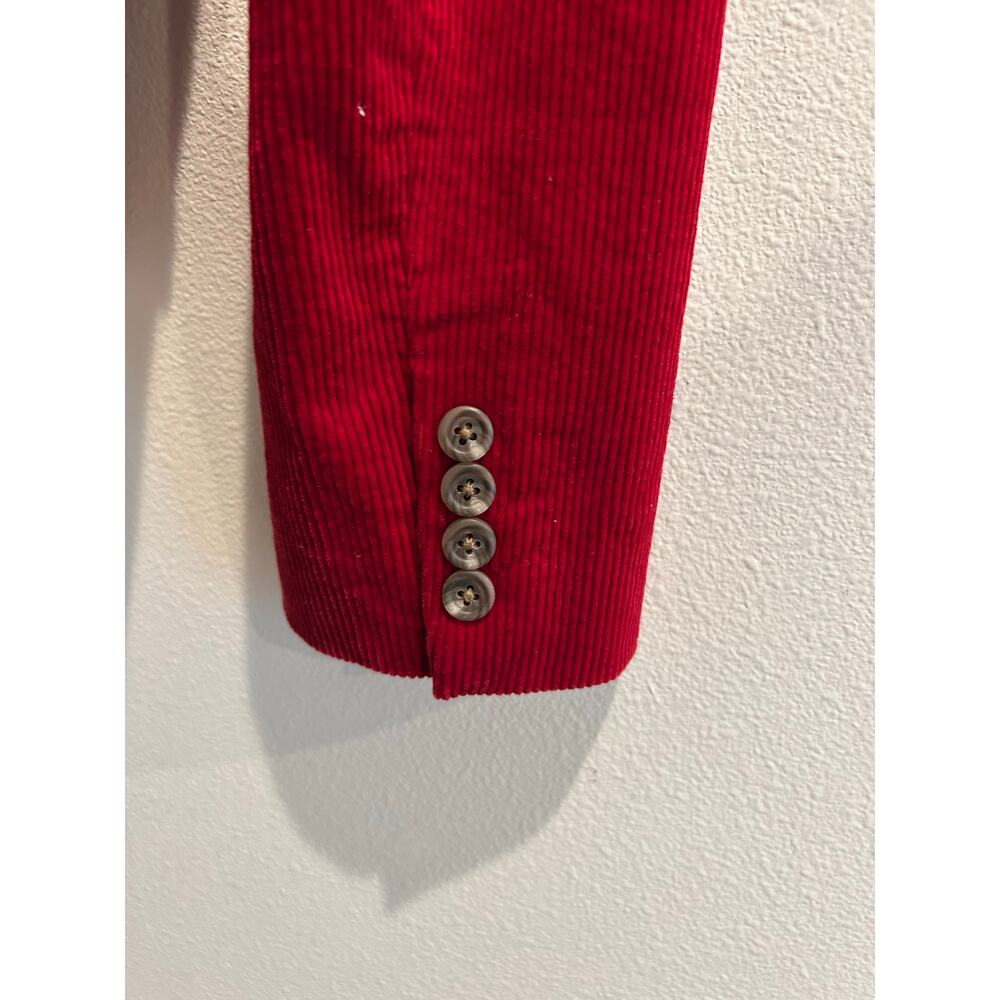 Ralph Lauren red corduroy blazer 100% cotton sz 6/ M - riding/ equestrian jacket - Picture 10 of 10